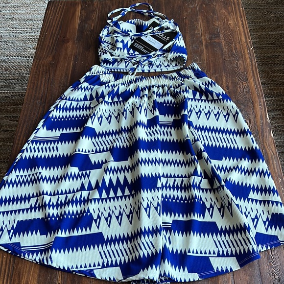 Rebdolls 1X “Ms. Virginia” Blue & White Skater Skirt Set - Picture 10 of 13